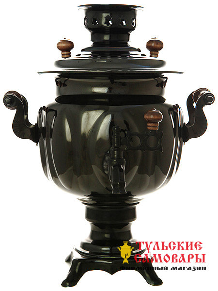 Электрический самовар 3 литра черный "овал", арт. 135850 фото 1 — Samovars.ru